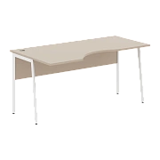 Стол прямой СА-1P(L) Мокачино/Белый 1600х900х755 IMAGO PLUS