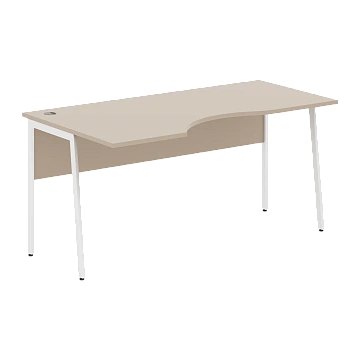Стол прямой СА-1P(L) Мокачино/Белый 1600х900х755 IMAGO PLUS