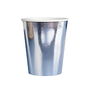 Стакан Vip бумажный серебряный 250мл, 10шт