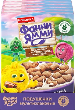 Подушечки Фанни Ямми с шоколадной начинкой, 220г