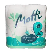 Туалетная бумага Motti 101714, в рулоне, 2 слоя, белая, 4 рулона