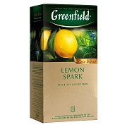 Чай GREENFIELD (Гринфилд) 'Lemon Spark', черный, со вкусом лимона, 25 пакетиков в конвертах по 2 г