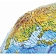 Глобус физический рельефный,210 мм