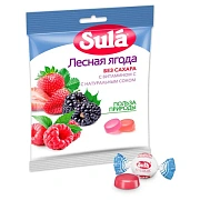Карамель леденцовая SULA (Зула) 'Лесные ягоды', без сахара с витамином С, 60 г, 86639