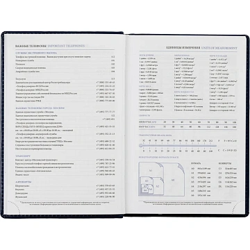 Ежедневник недатированный синий, А5, 148x218, 352стр, Agenda
