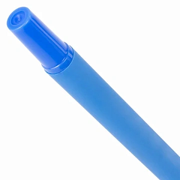 Ручка шариковая BRAUBERG 'Capital blue', СИНЯЯ, корпус soft-touch голубой, узел 0,7 мм, линия письма 0,35 мм, 142493
