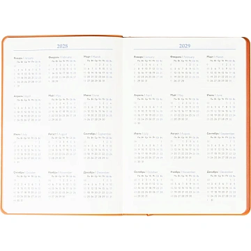 Ежедневник недатированный ATTACHE Soft touch А5,140х200мм, 136л,оранжевый