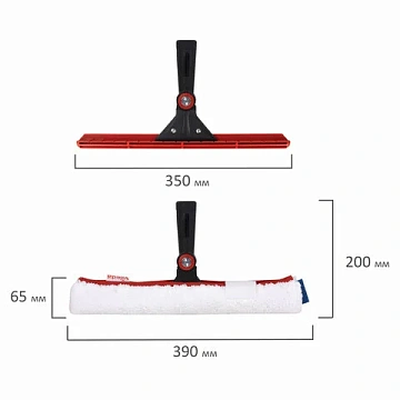 Щетка для мытья окон VILEDA PROFESSIONAL 'Эволюшн' + шубка из микрофибры, ширина 35 см (без черенка), 100812