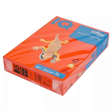 Бумага IQ 'Color intensive' А4, 160г/м2, 250л. (кораллово-красный)