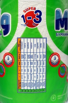 Бумажные полотенца Мягкий Знак Mr.big 2 слоя, 1 рулон, 32.5м, белые
