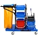 Тележка уборочная OfficeClean Professional ведра 2*20л, 2*11л, отжим, держ. д/мешка, мешок, 2поддона