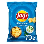 Чипсы Lay's Сметана и зелень, 70г