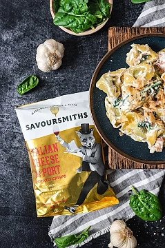 Чипсы Savoursmiths Итальянский сыр и портвейн, 150г