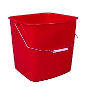 Ведро для тележки прямоугольное пластик красный 25л 25EC/4