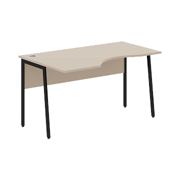 Стол прямой СА-2P(L) Мокачино/Черный 1400х900х755 IMAGO PLUS