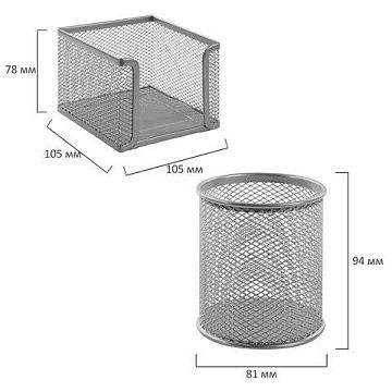 Настольный набор BRAUBERG 'Germanium', 6 предметов, серебро, металл, 237986