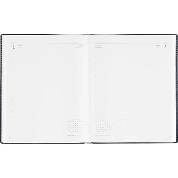 Ежедневник датированный 2026, синий,А4, 210х265 мм,336 стр, АТТАСНЕ Agenda