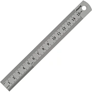 Линейка металлическая 15 см Attache