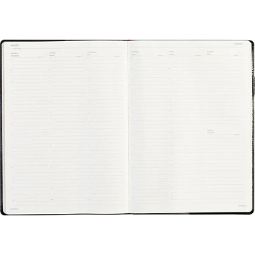 Еженедельник недатированный черный,кожа,A4 64л,Br.V.PROFY 3-098/02