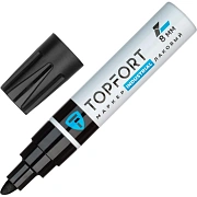 Маркер лаковый Topfort Industrial 8 мм черный