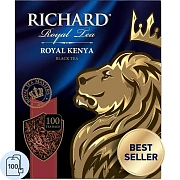 Чай RICHARD 'Royal Kenya' черный кенийский, 100 пакетиков по 2 г, 100438