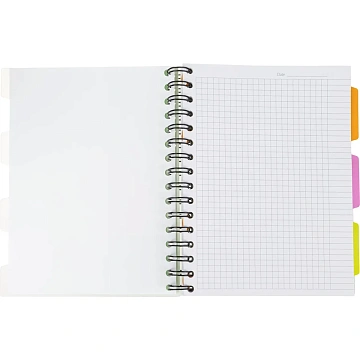 Бизнес-тетрадь 140л,кл,А5,SPIRAL BOOK Салатовый,евросп,обл.пл,раздел.84108