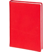 Ежедневник датированный 2026 А5+ VELVET красный 3-123/10
