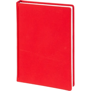 Ежедневник датированный 2026 А5+ VELVET красный 3-123/10