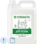Гель для мытья посуды антибактериальный 5 л, SYNERGETIC 'Алоэ', канистра, 103503
