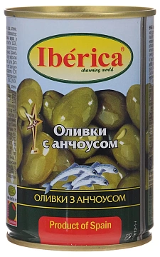 Оливки Iberica с анчоусом, 300г