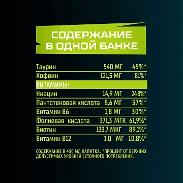 Энергетический напиток Flash Up Energy Lime Mint, 450мл