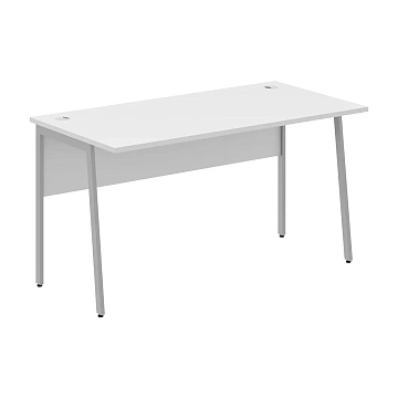 Стол прямой СП-3P Белый/Алюминий 1400х720х755 IMAGO PLUS