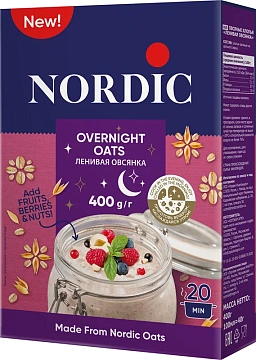 Хлопья овсяные Nordic Ленивая овсянка, 400г