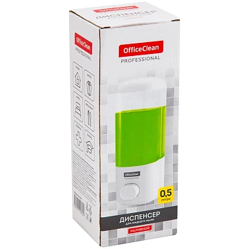 Диспенсер для жидкого мыла OfficeClean Professional, наливной, ABS-пластик, механический, белый, 0,5л