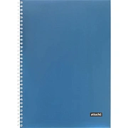 Тетрадь общая А4 96л Attache Metallic Синий клетка, греб, картон, фольга