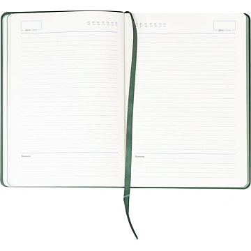 Ежедневник недатированный ATTACHE Soft touch А5,140х200мм,136л, темно-зелен
