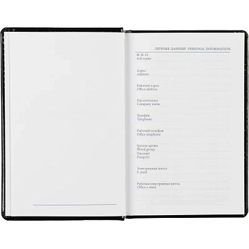 Ежедневник недатированный черн, А6, 100x150, 320стр, Agenda