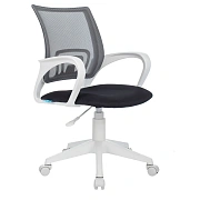 Кресло оператора Helmi HL-M95 R (W695) 'Airy', спинка сетка серая/сиденье ткань TW серая, пиастра, п
