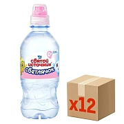 Вода детская Святой Источник Светлячок питьевая негазированная 0+, 330мл x 12 шт