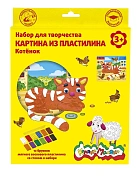 Набор д/творчества Каляка-Маляка картина из пластилина КОТЕНОК воск. пластилин 12 цветов