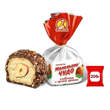 Конфеты Маленькое чудо сливочное с орехом, 206г