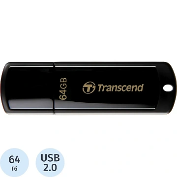 Флеш-память Transcend JetFlash 350, 64Gb, USB 2.0, чер, TS64GJF350
