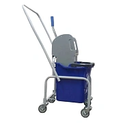 Тележка уборочная Eco-Force, 1 съемное ведро 25 л, отжим, металлический каркас, бесшумные колеса, 21