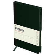 Ежедневник недатированный, А5, 136л., мягкий переплет, кожзам, BG 'Vienna. Dark green', темно-зеленый, цветной срез