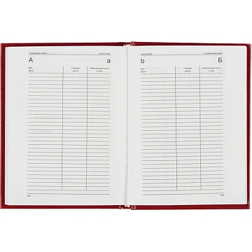 Ежедневник недатированный бордо,А6,105х140мм