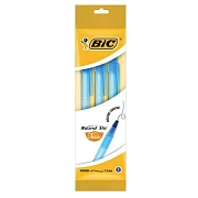Ручки шариковые BIC 'Round Stic', НАБОР 3 шт., СИНИЕ, узел 1 мм, линия письма 0,32 мм, пакет, 9021522
