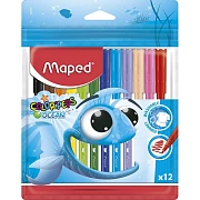 Фломастеры Maped COLOR'PEPS OCEAN,супер-смываемые,12цв/наб,845720