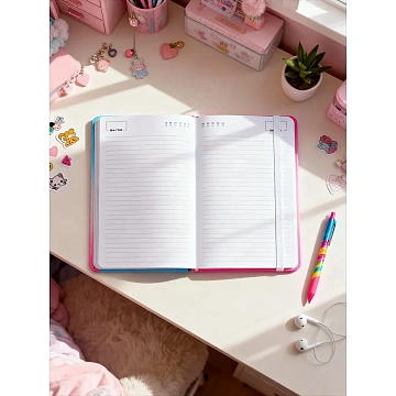 Ежедневник недатированный Rainbow,син-фиол,А5140x200,136л,ATTACHE SELECTION