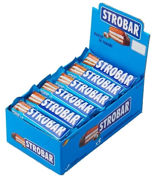 Батончик шоколадный Strobar с кокосом, 40г