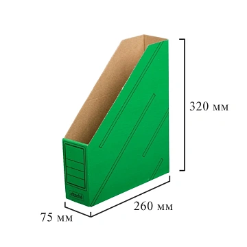 Лоток вертикальный Attache 75мм зел. 2ш т/уп (сборн) гофрокарт